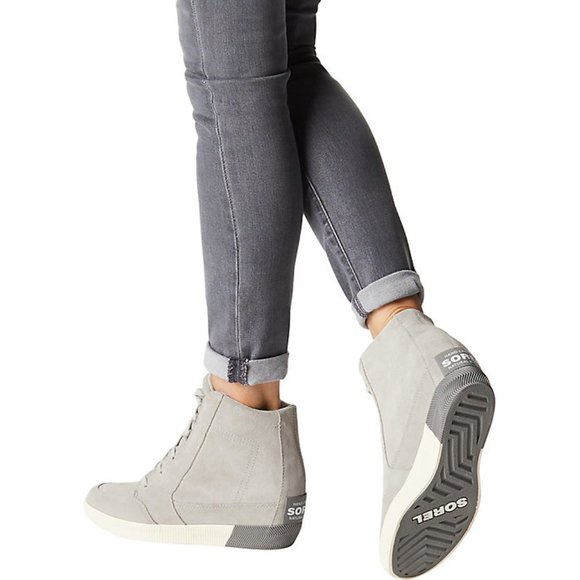 Sorel Out N About Dove Quarry Waterproof Wedges Boots Bootie Sneakers Shoes NEW - Picture 5 of 9